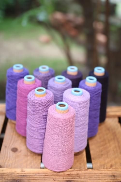 どんなときも（紫色系綿糸10本 ) - 手織工房じょうたのWeb Shop