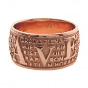 アヴェ・マリア ラテン語の祈り リング 指輪 ピンクゴールド  シルバー イタリア製
