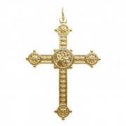 教皇ベネディクト16世 オオウイキョウの十字架 クロス ペンダント L ゴールド イタリア製