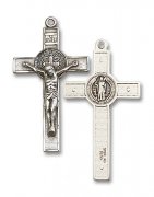 聖ベネディクト クロス 十字架 M/S スターリングシルバー製 ペンダント 【受注発注】