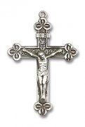 キリスト磔刑十字架 クルシフィクス  三位一体 シャムロック スターリングシルバー製 ペンダント 【受注発注】