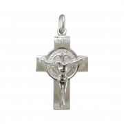 聖ベネディクト 十字架 クロス シルバー ペンダント フランス製