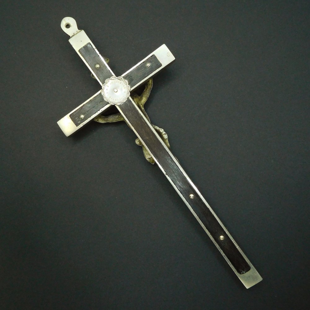 キリスト磔刑 十字架 髑髏 クロス アンティーク - キリスト教聖品 