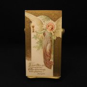 アンティーク ホーリーカード  天使と聖杯と百合 1917年