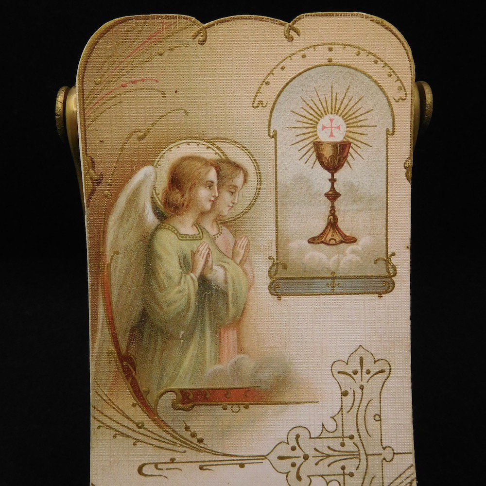 アンティーク ホーリーカード 天使と聖杯 - キリスト教聖品