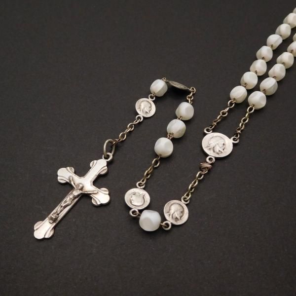 お値下げ　アンティーク　ロザリオ　マザーオブパール　フランス アンティークロザリオ