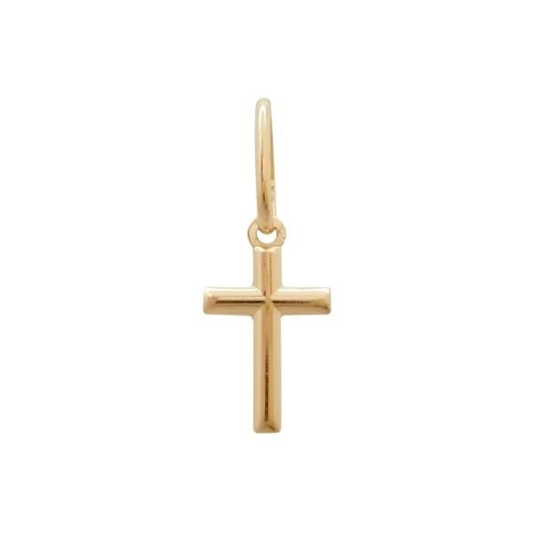ミニ十字架クロスペンダント18K18金ゴールドフランス製 | 小さな
