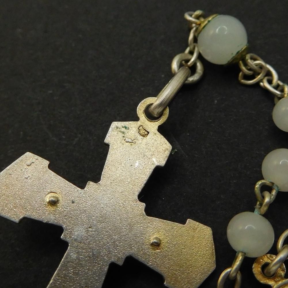 フランスアンティーク ロザリオ シルバー十字架 マザーオブパールのヴィンテージロザリオ/フランス | 『スワロー