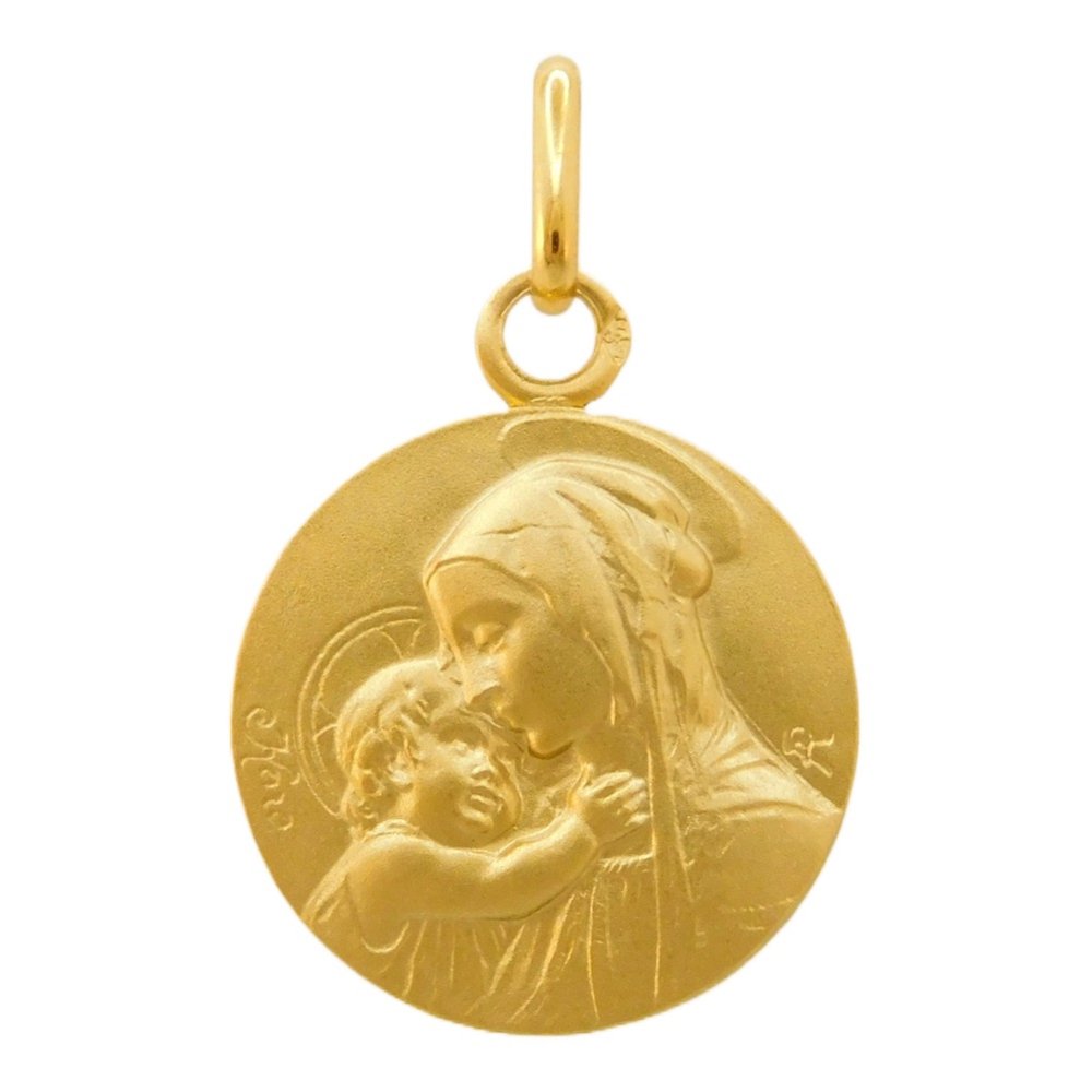 ボッティチェリの聖母の9金ゴールドメダイペンダント