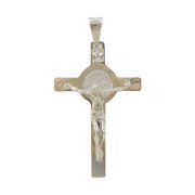 聖ベネディクト キリスト磔刑 クロス 十字架 ペンダント シルバー925 イタリア製