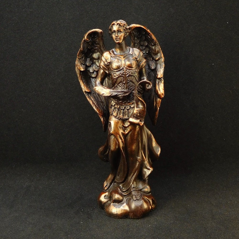 大天使 ガブリエル 聖像 卓上 置物 ブロンズ風 - キリスト教聖品 