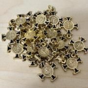 【訳あり】聖ベネディクト ブラックエナメル ゴールド メダイ 十字架型 チャーム イタリア製<img class='new_mark_img2' src='https://img.shop-pro.jp/img/new/icons41.gif' style='border:none;display:inline;margin:0px;padding:0px;width:auto;' />