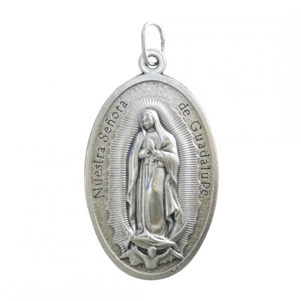 イタリア製グアダルーペの聖母と幼子イエスキリストのメダイペンダント