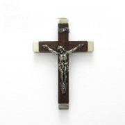 ファティマの十字架  メタル×木 ブラウン ロザリオ用クロス　ヴィンテージデッドストック