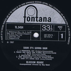 BLOSSOM DEARIE / SOON IT'S GONNA RAIN - Online Record Shop