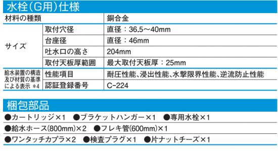 サンライフ ～ＳｕｎＬｉｆｅ～ キッツ マイクロフィルター製ビルトイン浄水器 OSS-G4