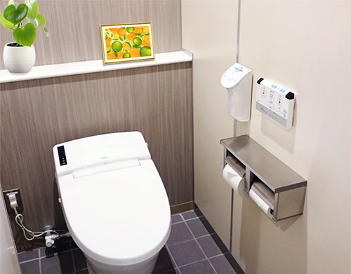 風水果実アートプレミアム仏手柑＆じゃばら＆三宝柑をトイレに飾ったイメージ
