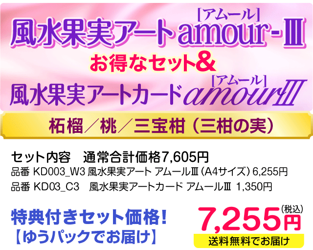 風水果実アートamour-3（A4）風水果実アートカード アムール3セット価格 7,255円
