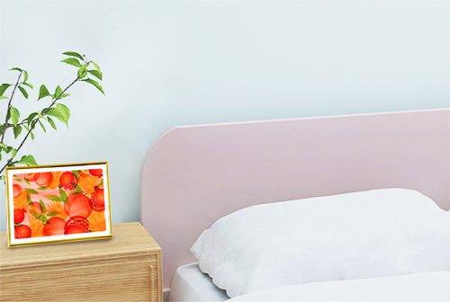 風水果実アート プレミアム 三柑の実（橙）、プライベートルームに飾ったイメージ