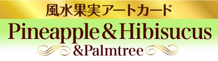 風水果実アートカード Pineapple&Hibisucus パイナップル＆ハイビスカス