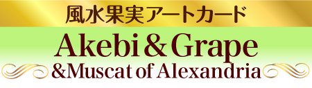風水果実アートカード Akebi&Grape アケビ＆ブドウ