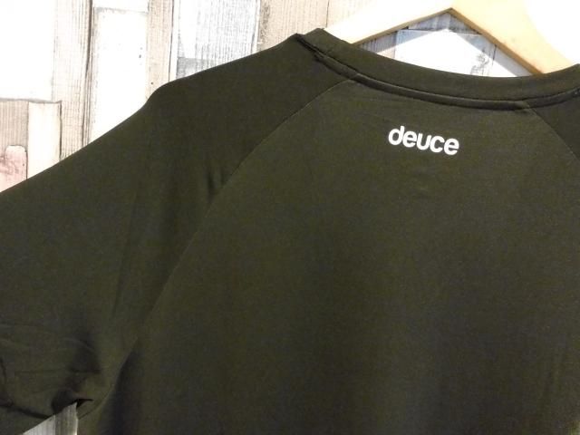 DEUCE 速乾生地Tシャツ 軽量・伸縮性抜群 黒