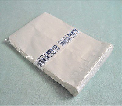 平袋 純白袋 4号（100枚）白 紙袋 マチなし紙袋 - テイクアウト容器
