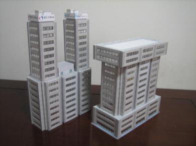 高層ビル１ - ジオワールド　 鉄道模型用オリジナルストラクチャー（建物）・組立式ジオラマレイアウト、展示用特注ジオラマ製作、大型特注ジオラマレイアウト製作店