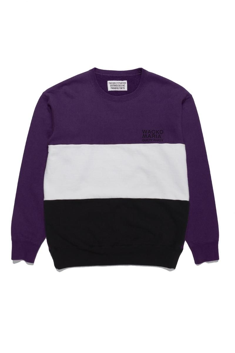 Wackomaria ワコマリア Three Tone Crew Neck Sweat Shirt Valley