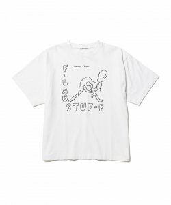 F-LAGSTUF-F/フラグスタフ/2021AW/S/S TEE(WHITE)/Tシャツ