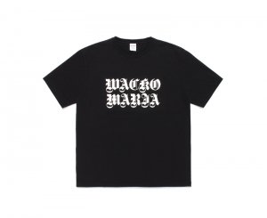 WACKOMARIA/ワコマリア/2021FW/WASHED HEAVY WEIGHT CREW NECK COLOR T-SHIRT ( TYPE-2 )(BLACK)/Tシャツ