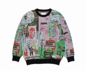 <img class='new_mark_img1' src='https://img.shop-pro.jp/img/new/icons47.gif' style='border:none;display:inline;margin:0px;padding:0px;width:auto;' />WACKOMARIA/拾ޥꥢ/̵2022FW/JEAN-MICHEL BASQUIAT / CREW NECK SWEATER (TYPE-3)/㥬ɥξʲ