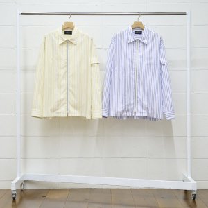 UNUSED/アンユーズド/【送料無料】2023SS/US2309-stripe zip-up shirt/ストライプジップアップシャツの商品画像