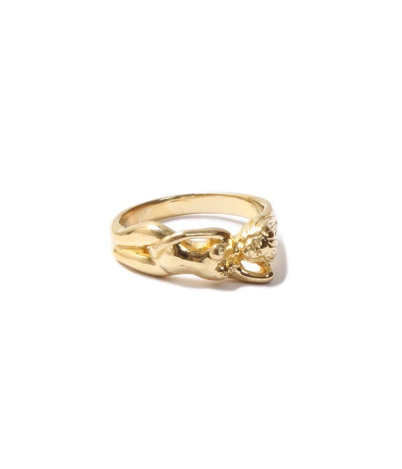 WACKO MARIA Nude Ring 18K GOLD 9号 美中古 希少 - アクセサリー