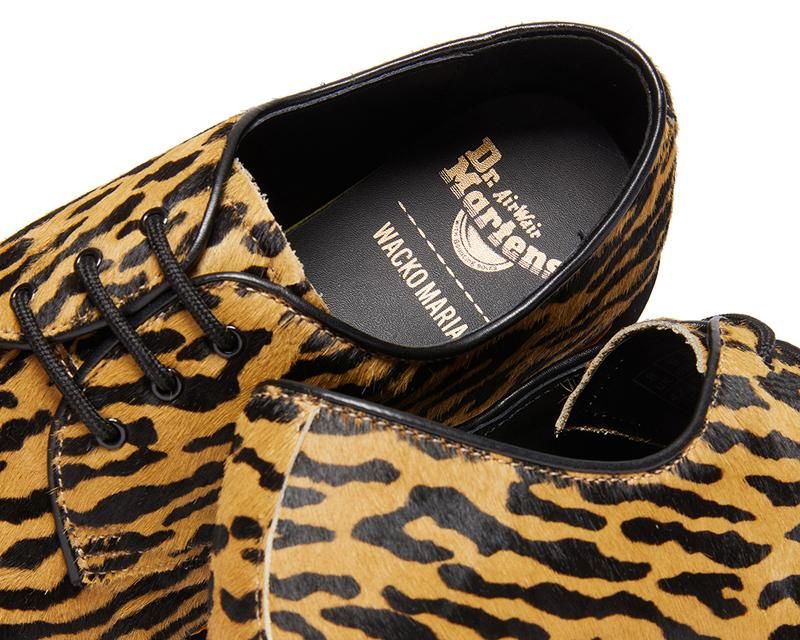 ワコマリア×ドクターマーチン/WACKO MARIA×Dr.Martens/靴/8ホールブーツ/LEOPARD 3EYE SHOE/ハラコ/ベージュ/レオパード/2023FW/#8/27cm【SA7477】