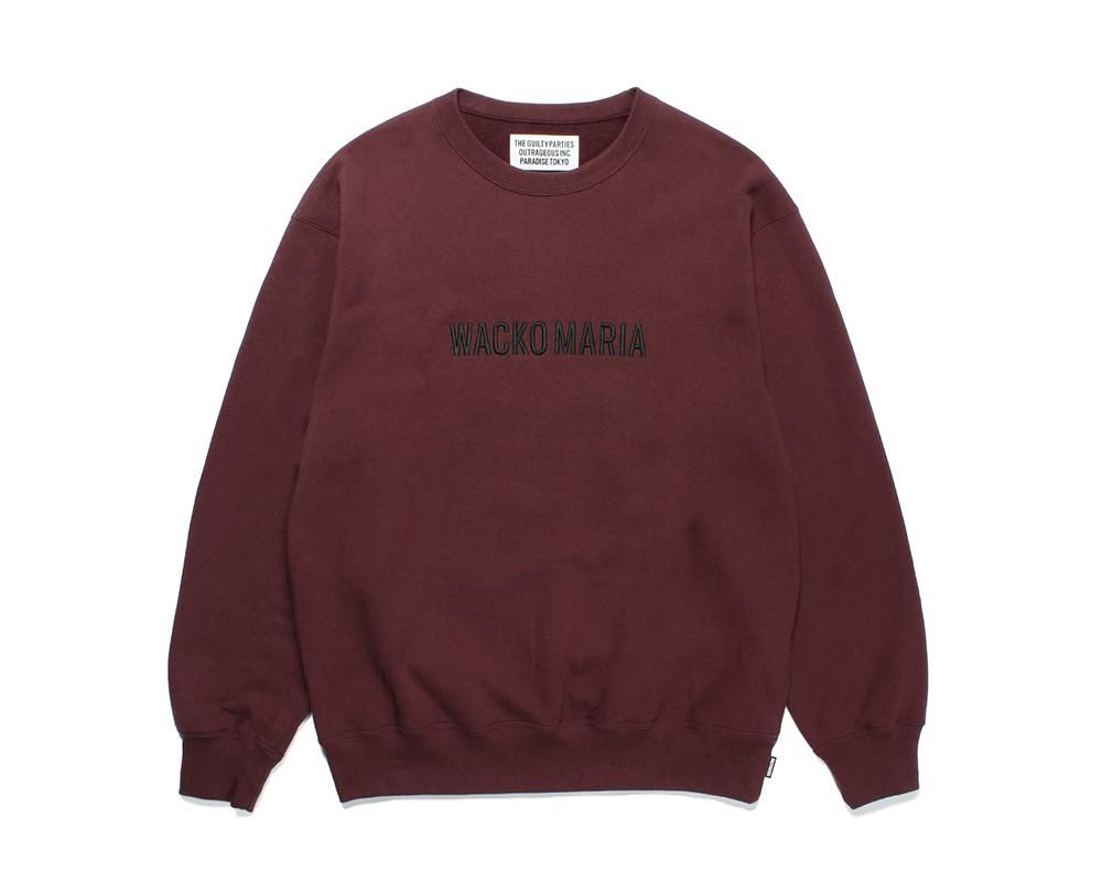 メンズWACKO MARIA LOGO SWEATSHIRT スウェット ブラウン