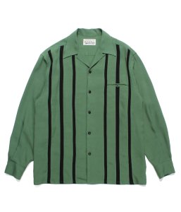 WACKOMARIA/ワコマリア/【送料無料】2023FW/SWITCHING SHIRT(GREEN)/オープンカラーシャツの商品画像