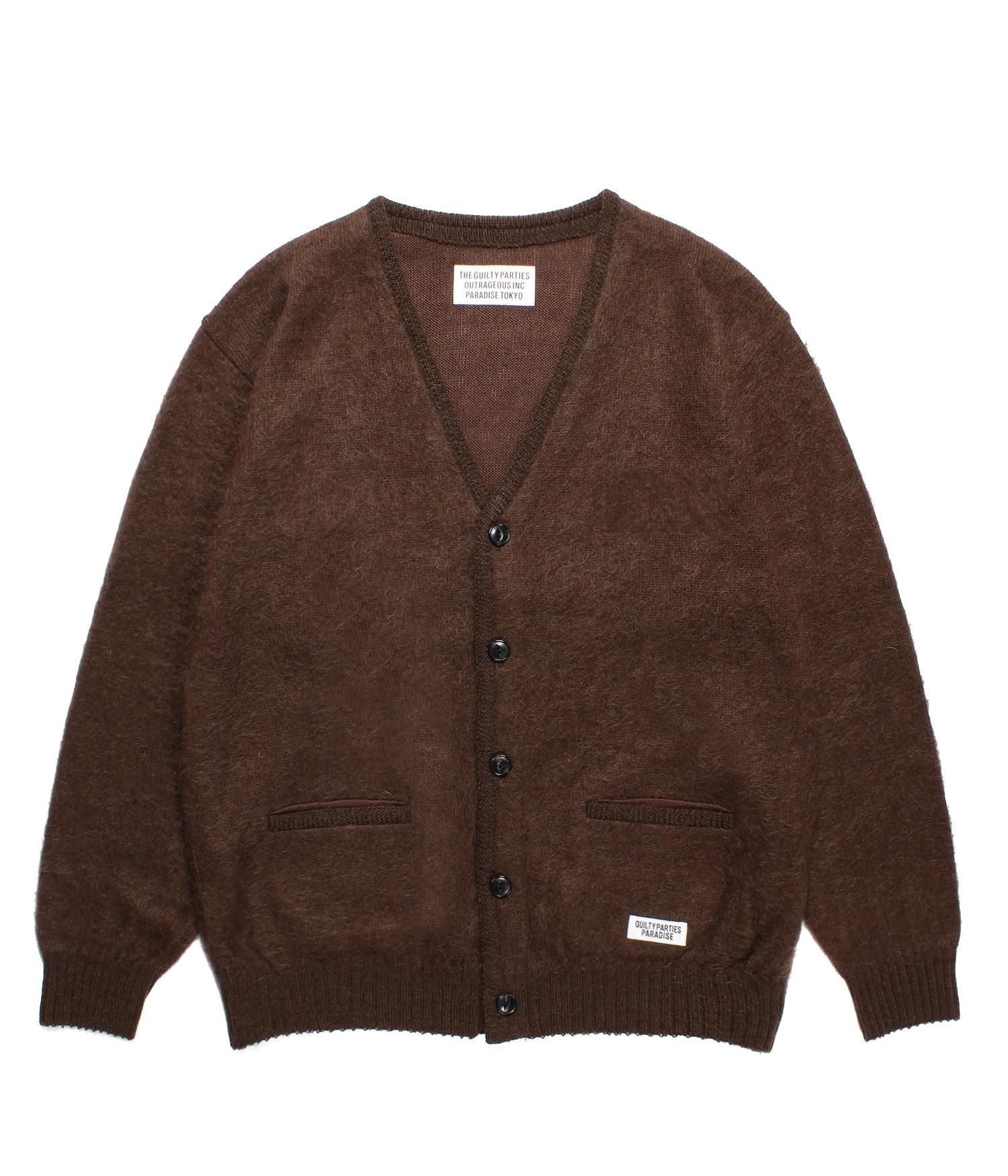 WACKO MARIA MOHAIR CARDIGAN TYPE-1 BROWNメンズ - カーディガン