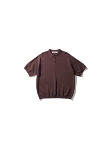 SandWaterr/サンドウォーター/【送料無料】2024SS/RESEARCHED KNIT POLO SS / SYNTHETIC FIBERS YARN(BROWN)/ニットポロの商品画像