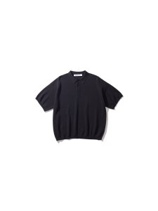 SandWaterr/サンドウォーター/【送料無料】2024SS/RESEARCHED KNIT POLO SS / SYNTHETIC FIBERS YARN(BLACK)/ニットポロの商品画像