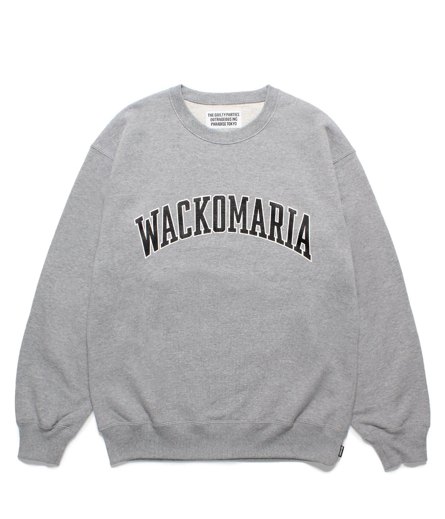 価格は安く 舐達麻 CREWNECK WACKO MARIA SWEAT (ワコマリア) XL 舐達麻 グレー WACKO NECK ワコマリア メンズ