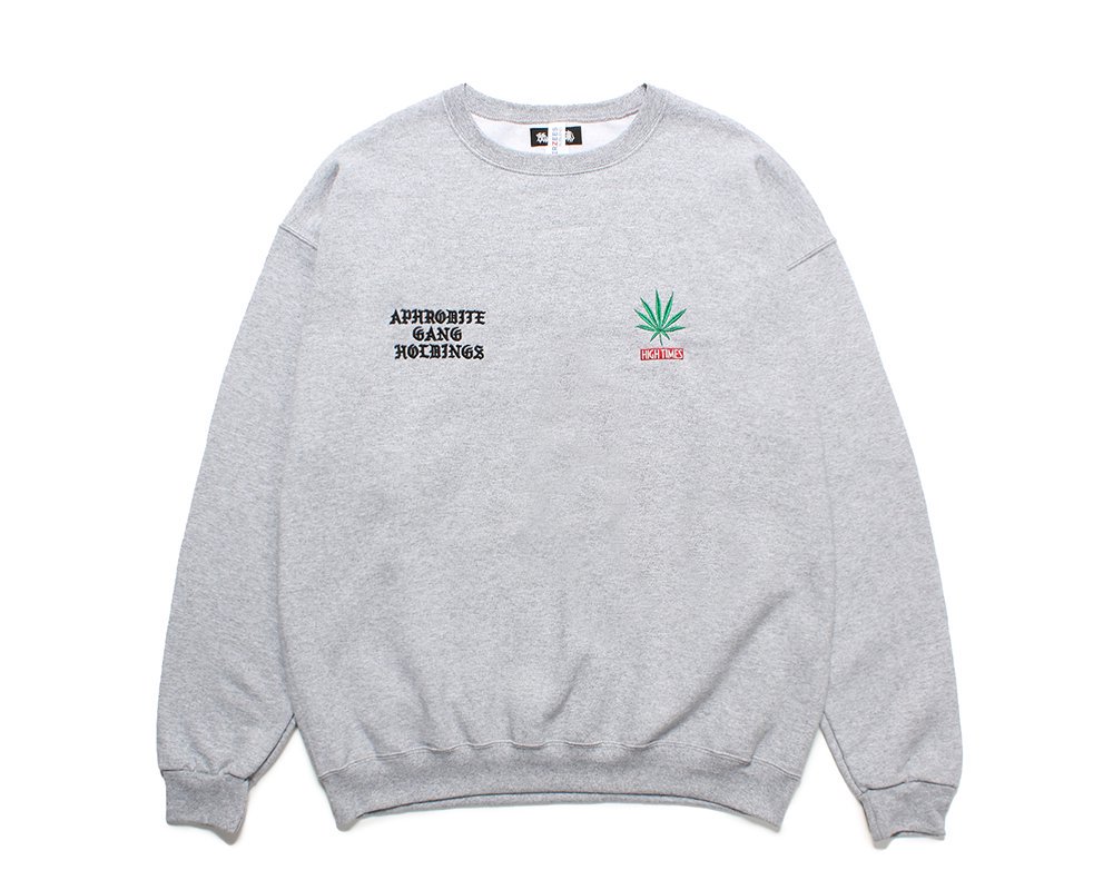 WACKOMARIA/ワコマリア/【送料無料】2024SS/舐達麻 / HIGHTIMES / CREW NECK SWEAT SHIRT(GRAY)/ スウェット