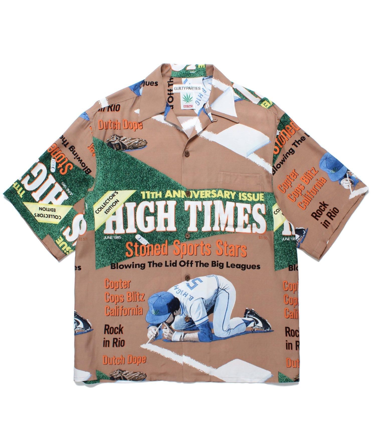 ウェア・シャツ WACKO MARI HighTimes MagazinePrint Short WACKO MARIA (ワコマリア)】 HIGHTIMES シャツ│WACKO MARIA