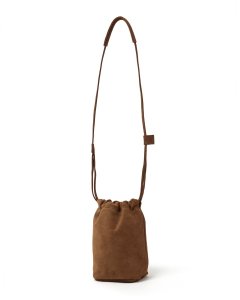 hobo/ۡܡ/̵2024AW/DRAWSTRING POUCH COW SUEDE(CAMEL)/ݡξʲ