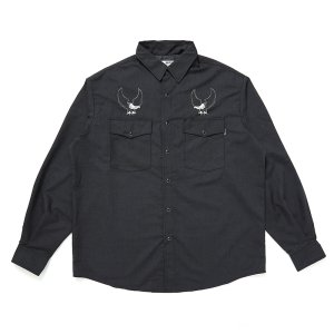 CHALLENGER/󥸥㡼/̵2024AW/OVAL EAGLE PRINTED SHIRT(BLACK)/Ĥξʲ