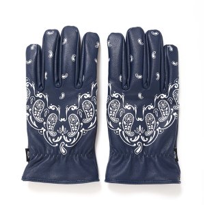 CHALLENGER/󥸥㡼/̵2024AW/BANDANA LEATHER GLOVE(NAVY)/쥶֤ξʲ