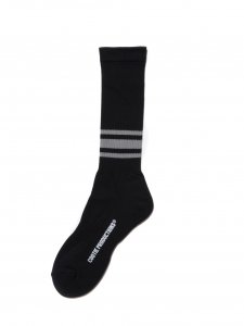 COOTIE PRODUCTIONS/ƥץ/2024AW/Raza High Socks (Border)(Black)/åξʲ