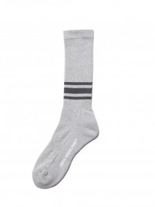 COOTIE PRODUCTIONS/ƥץ/2024AW/Raza High Socks (Border)(Ash Gray)/åξʲ