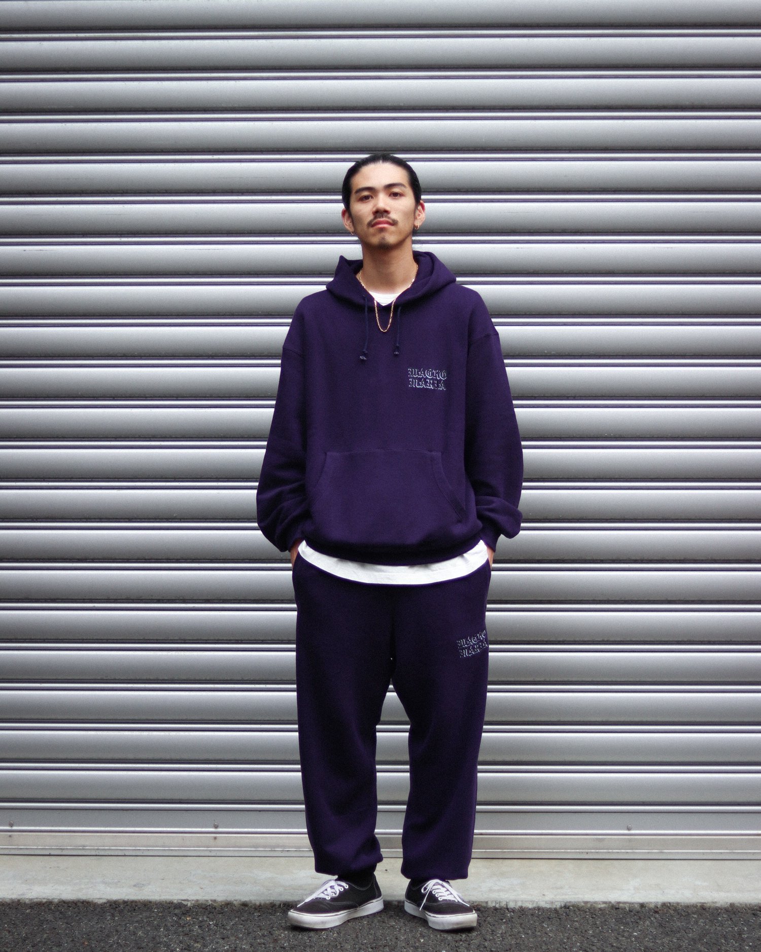 WACKOMARIA/ワコマリア/【送料無料】2024FW/MIDDLE WEIGHT PULLOVER HOODED SWEAT SHIRT (  TYPE-1 )(PURPLE)/パーカー