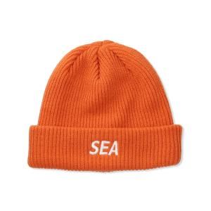WIND AND SEA/󥷡/2025SS/SEA LOGO KNIT CAP(ORANGE)/˥åȥåפξʲ